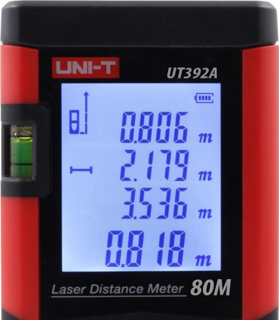 Matës distance me lazer UNI-T UT392A, dixhital, 80 m, i kuq