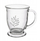 Gotë qelqi Orion Mug Glass, 450 ml, me dorezë, transparente