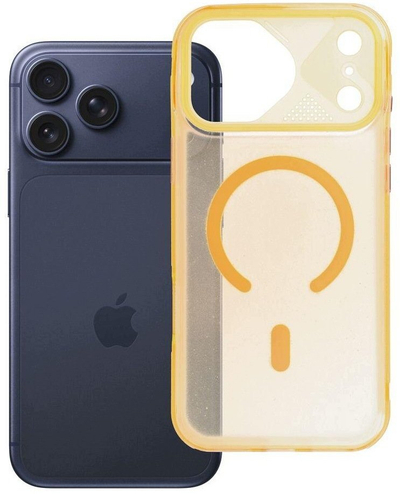 Mbrojtëse telefoni Prodigee Aurora për iPhone 17 Pro Max, kompatibile me MagSafe, portokalli e tejdukshme