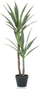 Bimë plastike Emerald Yucca, 110 cm, me vazo t’zezë