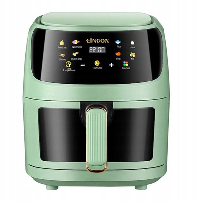 Fritezë ajri LINBOX Air Fryer, 5L, 1400W, jeshile