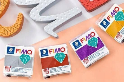 Masa modeluese Staedtler FIMO 8010 Glitter, 57 g, rose gold