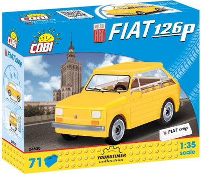 Сет играчка за градење Shumee Blocks Polski Fiat 126P, 71 парчиња, размер 1:35, повеќебојен