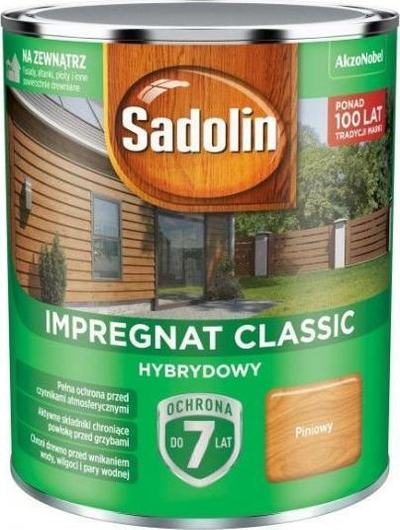 Impregnues druri Sadolin Classic, 0.75L, për jashtë, ngjyrë pishe