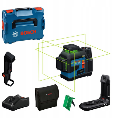 Nivelues lazer Bosch Professional GLL 12V-100-33 CG, 3×360°, lazer jeshil, i gjelbër