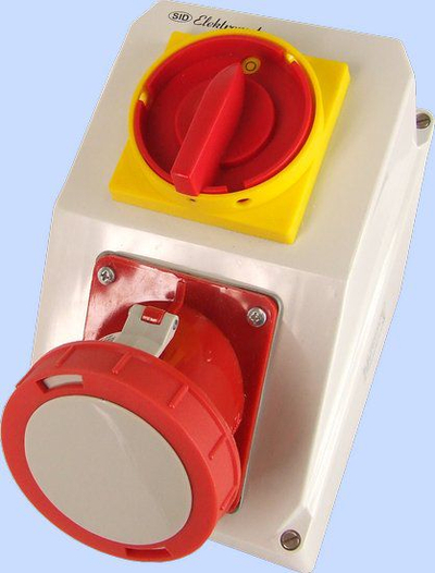 Kit instalimi me prizë Elektromet 5P 0-I 63A IP65 (936371)