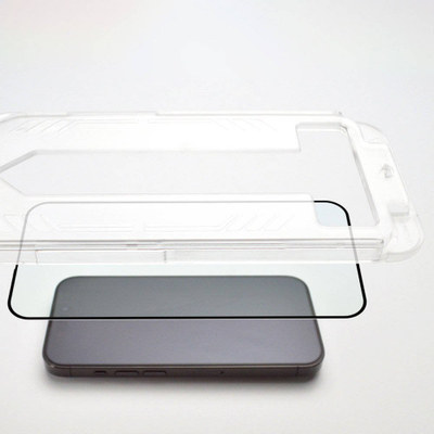 Xham mbrojtës Wozinsky Premium Glass për iPhone 14 Pro Max, 9H, me kornizë montimi, i zi