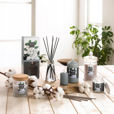 Qirinj të vegjël aromatikë Homea Fleur de Coton, set me 12 copë, erë lule pambuku, gri