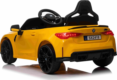 Makina elektrike për fëmijë BMW M4, 12V, me telekomandë, e verdhë