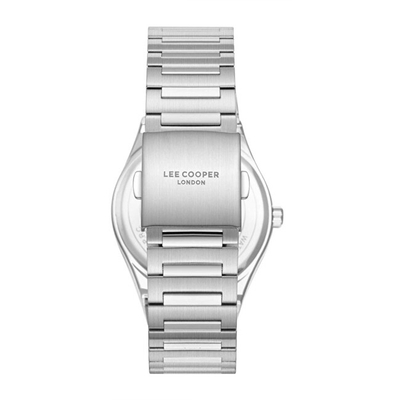 Orë dore për meshkuj Lee Cooper LC08288.350, 42mm, rrip metalik, argjend