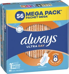 Peceta higjienike Always Ultra Normal Size 1 me krahë, 56 copë
