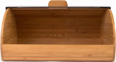 Kuti buke Zeller Bread Bin 25344, bambu, çelik inox, argjendtë