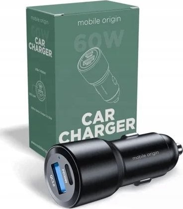 Karikues veture Mobile Origin Car Charger, 60W, USB C dhe USB A, i zi