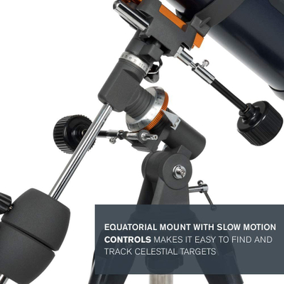 Teleskop Celestron AstroMaster 76EQ, reflektor, montim ekuatorial, i zi