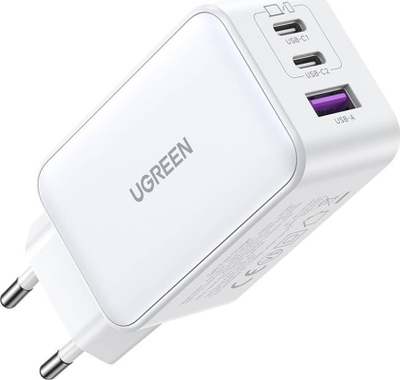 Karikues muri Ugreen Nexode 15339, 65W, 2x USB C 1x USB A, i bardhë