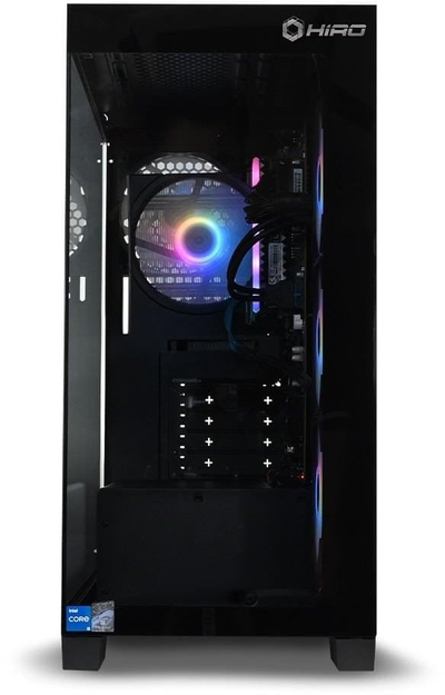 Компјутер гејминг HIRO Aurora Intel Core i5 14400F, RX 7800 XT, 32GB RAM, 1TB SSD, црн