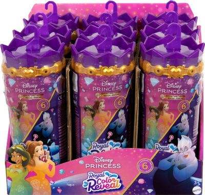 Kukull surprizë Disney Princess Color Reveal Good Vs Evil, 9cm, seri Garden Party, shumëngjyrëshe