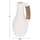 Vazo dekorative tavoline CAMMER HM4687.02L, terrakote, 39cm, e bardhë