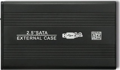 Kuti e jashtme Qoltec Pocket, për disk 2.5" HDD SSD, USB 2.0 SATA3, e zezë