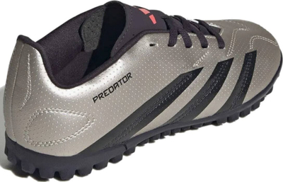 Këpuca futbolli për fëmijë adidas Predator Club TF Jr IF6420, terren sintetik, shollë me tapat, gri e zezë