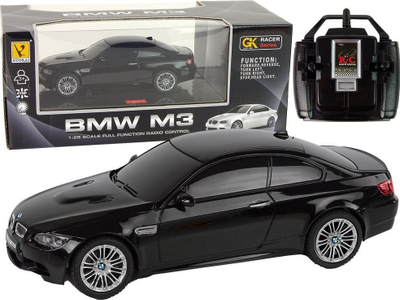 Makinë lodër BMW M3 Leantoys, me telekomandë, shkallë 1:28, e zezë
