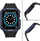 Rrip me kapak mbrojtës për Apple Watch 40/41mm, TPU, sportiv, blu me të zezë