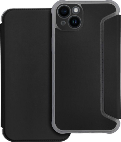 Futrollë Piano Book Case për iPhone 14 Plus, tip portofol, mbyllje me magnet, e zezë