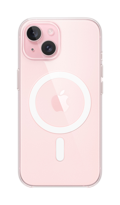 Маска Apple за iPhone 15 Clear Case со MagSafe