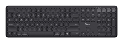 Tastierë wireless Trust Vaiya, USB, materiale ABS PC, e zezë