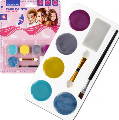 Set boje fytyre STARPAK Butterfly, 6 ngjyra, shumëngjyrësh