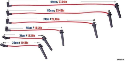 Kabla ndezjeje Powertec për Ford Mondeo MK3 2.5 V6, set, blu
