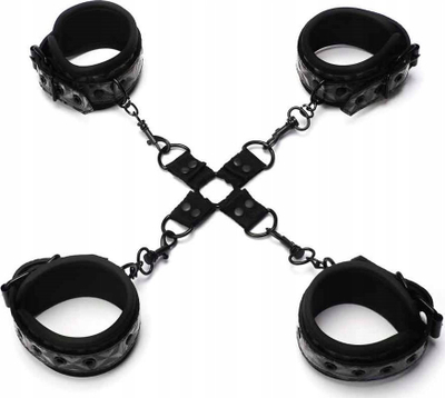 Set prangash Whipsmart Diamond Hogtie, sistem në 4 anë, i rregullueshëm, ngjyrë e zezë