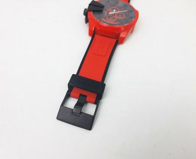 Orë dore Diesel DZ4619 Baby Chief, 43mm, me diell, rrip i kuq