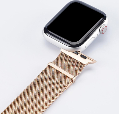 Rrip ore Apple Watch Dux Ducis Milanese, 42 44 45 mm, me magnet, gold rozë