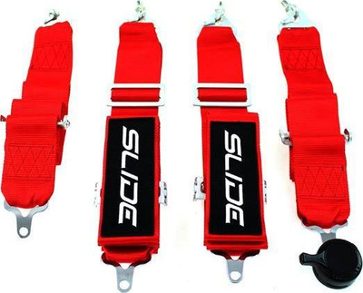 Rrip sportiv sigurie SLIDE Quick 4p, 4 pika, 3", i kuq