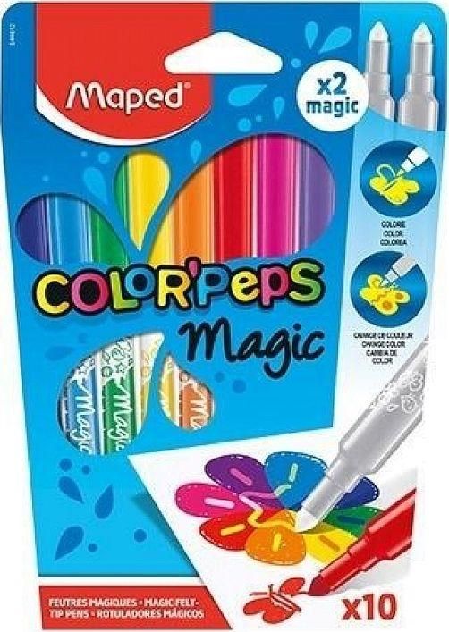 Markera me ngjyra Maped ColorPeps Magic, 10 copë, për fëmijë