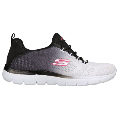 Atlete Skechers Summer Bright Charmer W 149536 BKW, Memory Foam, rrjetë ombré, bardh e zez
