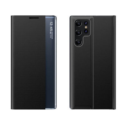 Kapak Sleep Case për Samsung Galaxy S24 FE, me dritare anësore, i zi