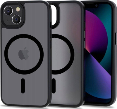 Mbulesë telefoni Tech-Protect Magmat MagSafe për iPhone 13 mini, gjysmë transparente, e zezë matte