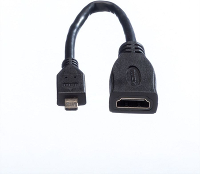 Kabllo adaptor HDMI Value 11.99.5584, Micro HDMI në HDMI, 0.15 m, i zi