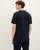 Bluzë T-shirt meshkujsh Tom Tailor Denim, me mëngë të shkurtra, print logoje, blu e errët