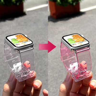 Rrip për Apple Watch, TPU, 38/40 mm, vjollcë transparente