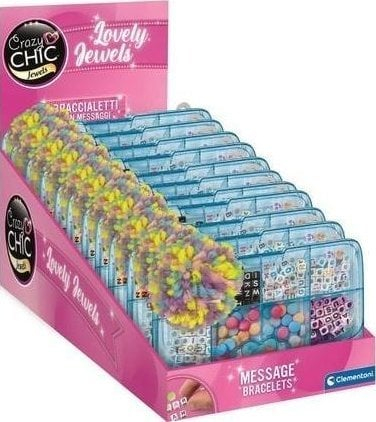 Set kreativ byzylykësh Crazy Chic Clementoni, mesazhe, për fëmijë 7+
