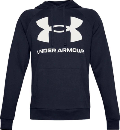 Bluzë me kapuç Under Armour Rival Fleece Big Logo HD për burra, masa M, blu e errët