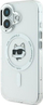 Këllëf telefoni Karl Lagerfeld IML Metal Choupette, për iPhone 16 Plus 6.7", MagSafe, i bardhë