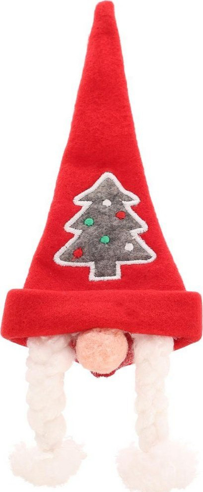 Mbulesë dekorative Krishtlindjesh Saska Christmas Mrs Claus, për shishe takëme dhe peceta, poliestër, e kuqe
