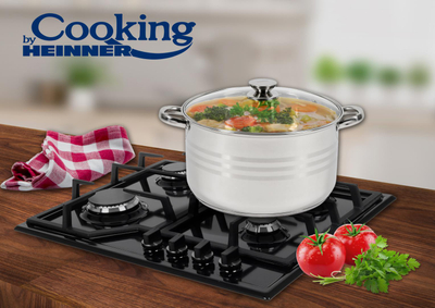 Tengere Heinner Myra me kapak, 7L, Ø26cm, çelik inox xhami