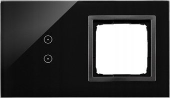 Panel prekës Simon 54 Touch, 2 module, xham, solidified lava
