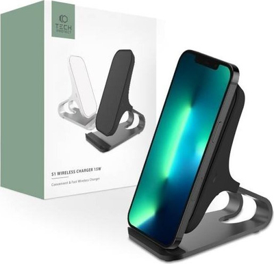 Karikues me valë Tech-Protect S1 THP1388, 2A, alumini, i zi