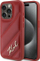 Mbulesë telefoni Karl Lagerfeld KLHCP15LPQDSMGR, për iPhone 15 Pro 6.1", lëkurë eko, e kuqe